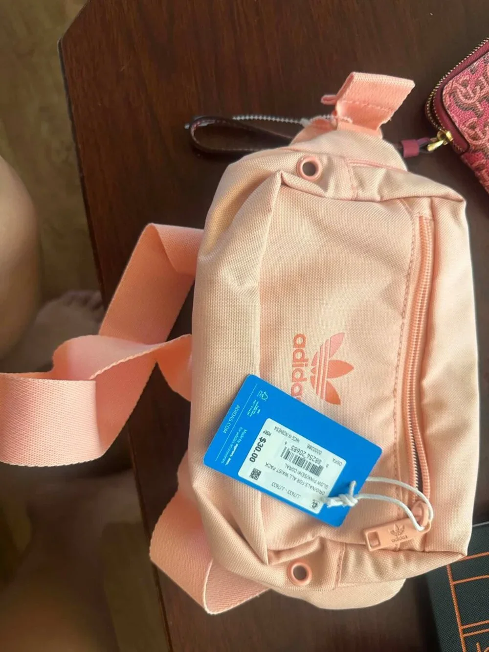 Adidas Originals For All Waist Pack in the shade of Glow Pink/Semi Coral